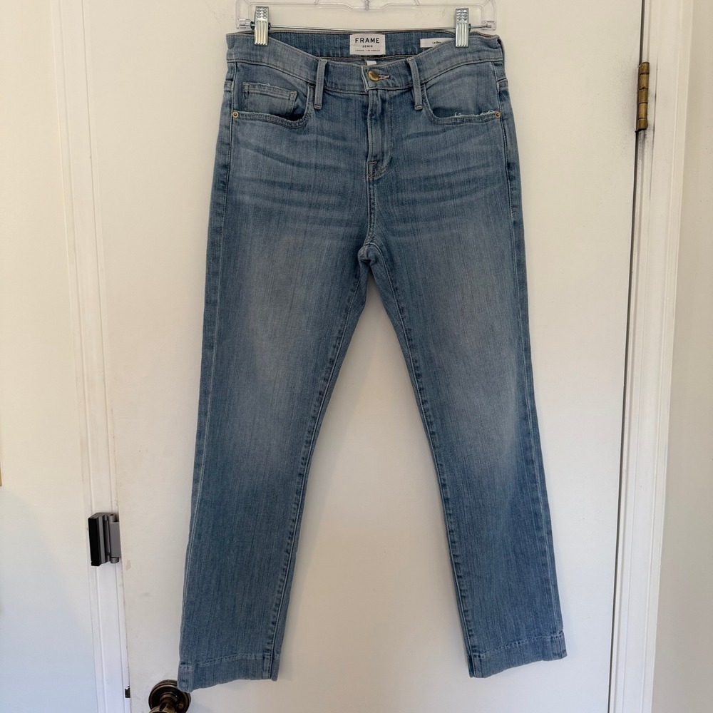 FRAME Le Boy Jeans Womens Size 26 Light Wash Denim Keaton Cut